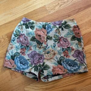 SHEIN Multicolor Floral Fabric Shorts